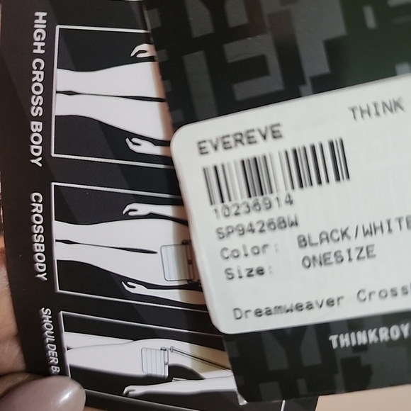 Think Royln Black and White  Check Print Woven Bum Bag - Picture 6 of 10